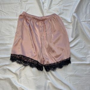 Satin Baby Pink Shorts